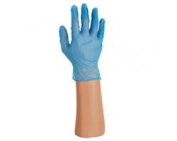 Vinyl handschoenen blauw poedervrij